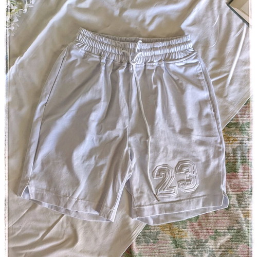 White shorts 23 men's unisex