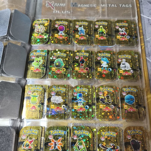 Pokemon metal tags used from collection pack