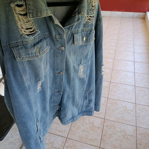 Denim jacket like new, size 4XL, blue
