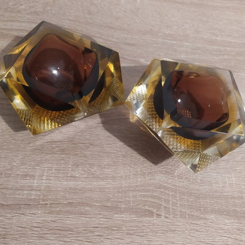 Murano ashtrays from the 1970s, set of 2