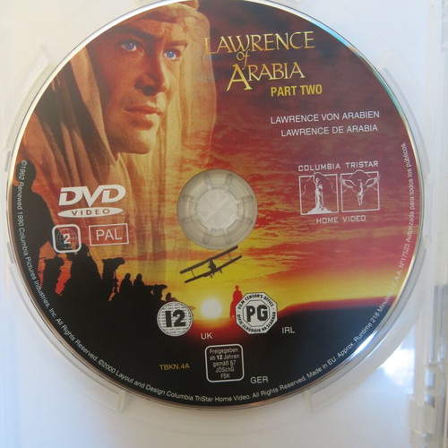 Lawrence of Arabia 2-DVD set used, 1962 adventure drama