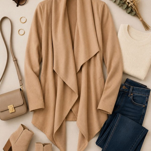 Beige coat cardigan for autumn/winter