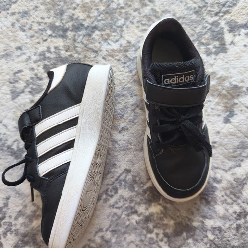 Adidas sneakers size 30 used, black and white