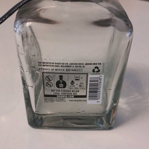 Empty Tequila Don Julio 70 Añejo Claro 700ml bottle used, collectible