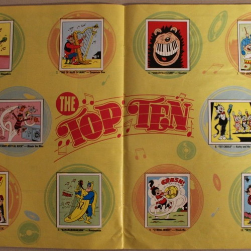 Panini 1988 Dandy Beano sticker album used, complete