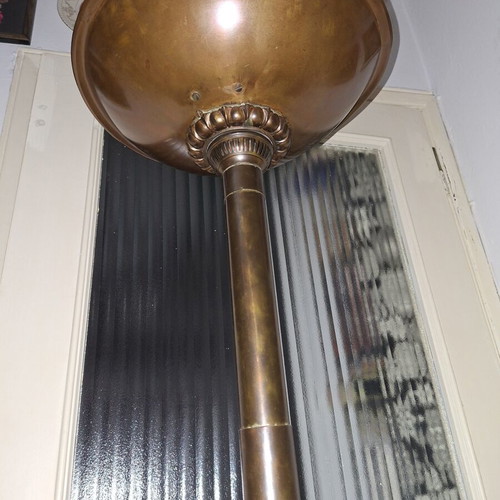 Floor lamp used with antique stove part