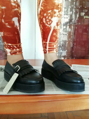 Dr. Martens black leather platform moccasins new size 39