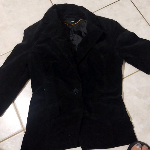 Zara corduroy jacket used, black, size M