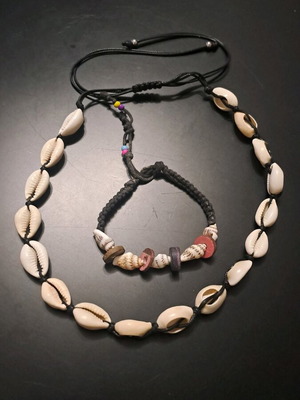 Χειροποίητο σετ καλοκαιρινών κοσμημάτων μεταχειρισμένο με φυσικά κοχύλια