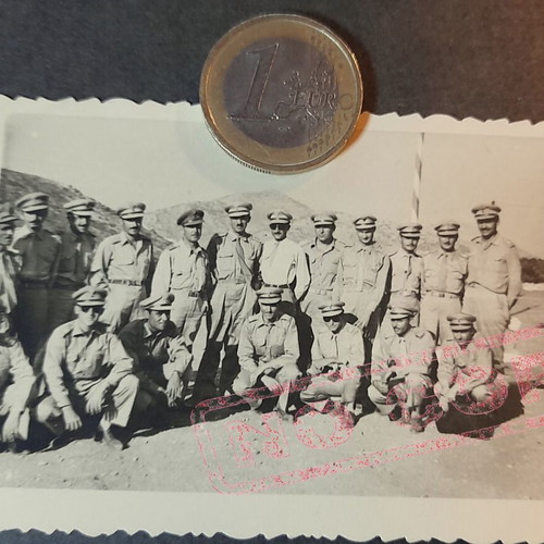 Authentic vintage Greek Army photo of Reserve Officers 1950s-60s
