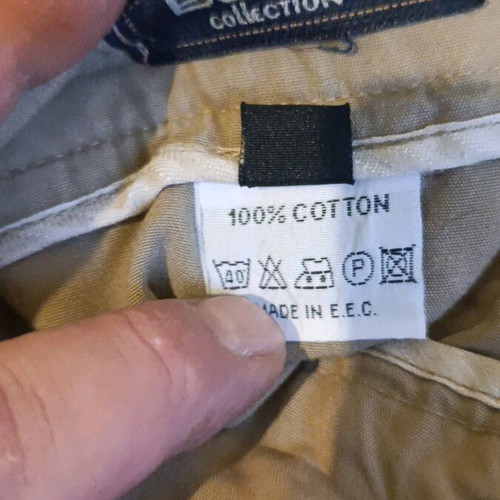 Buggy cargo pants size L like new, beige cotton
