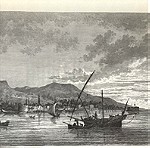  Το λιμάνι της Χίου ξυλογραφια. 29x24cm