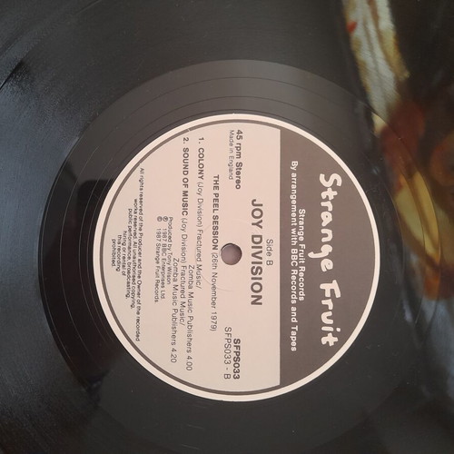Joy Division The Peel Sessions vinyl record used, pop