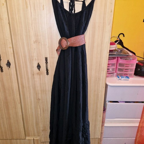 Black summer airy dress size L like new