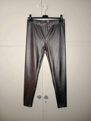 Amisu leggings gray metallic used, size L