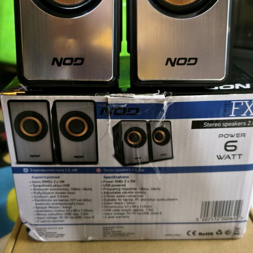 NOD 6 watt speakers new with 3.5mm jack and USB