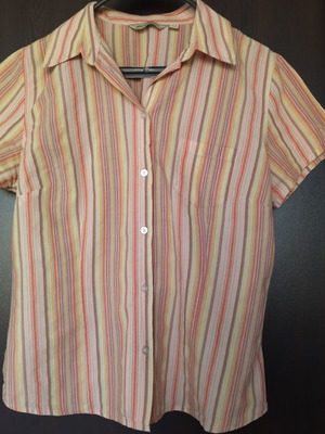 Women's shirt with short sleeves like new, colorful, size XL
