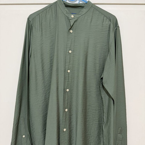 Jack & Jones shirt with Mao collar, khaki, size M