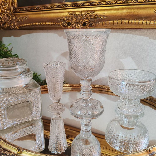 Vintage glass lot with Avon, Anchor Hocking, Grapponia bowl, Soliflore vase