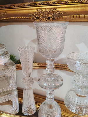 Vintage glass lot with Avon, Anchor Hocking, Grapponia bowl, Soliflore vase