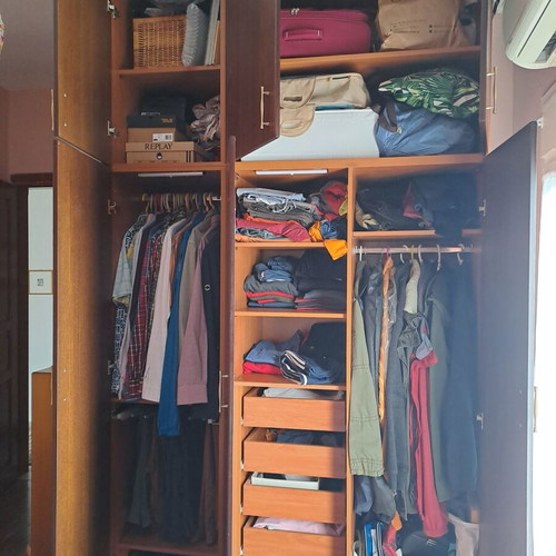 Wardrobe handmade oak 7-door like new, dimensions 3.40×0.60×2.70 m