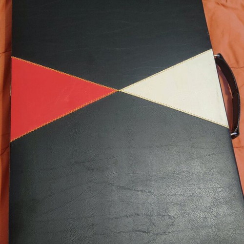 Leather Backgammon Large Sewn Case Like New