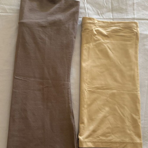 Strapless tops pack of 2, size M, like new, brown and gold