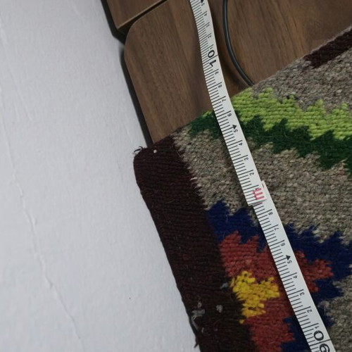 Vintage Kilim Runner with Geometric Patterns like new