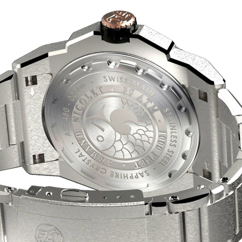 Armand Nicolet A480PSN-TF-MA4482A men's automatic watch, blue dial