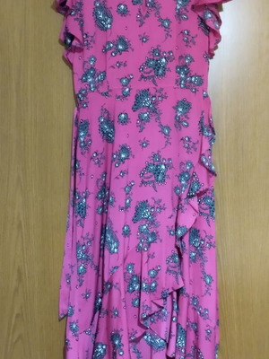 Gigi Parker fuchsia dress, size L, cotton fabric