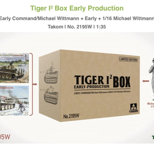 Takom Tiger I² Box Early Production model kit new