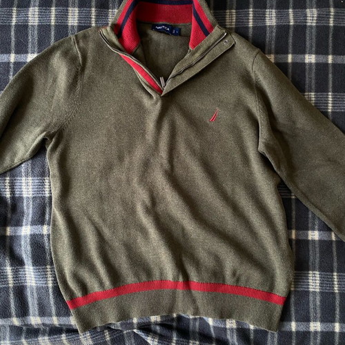 Nautica men's sweater green like new, size L