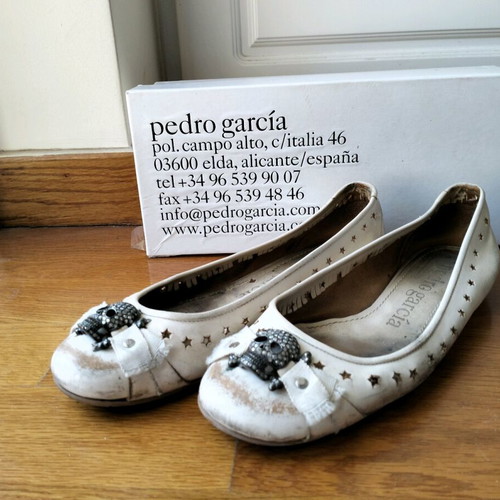 Pedro Garcia ballet flats used, white, size 38