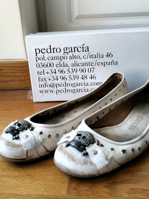 Μπαλαρίνες Pedro Garcia μεταχειρισμένες, άσπρες, μέγεθος 38