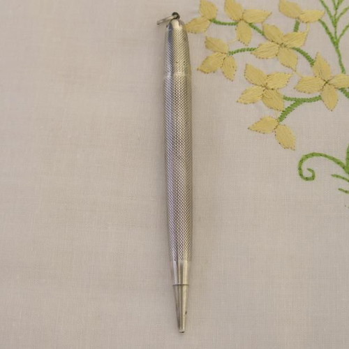 Patented Sterling silver mechanical pencil used, late 19th early 20th century