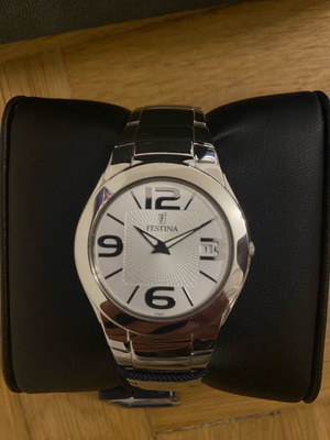 Ρολόι Festina 36mm καινούργιο, unisex, λευκό και ασημί
