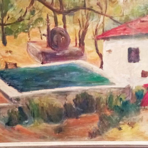 Oil painting Eleni Mania-Kolokotroni like new, unique artwork