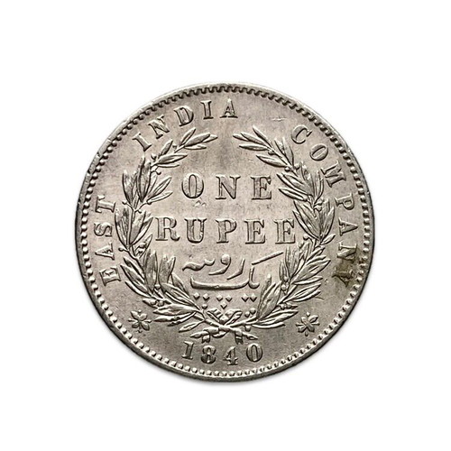 British India 1 Rupee 1840 silver coin used 0.917 11.66g