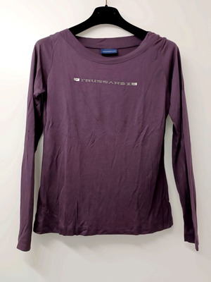 Trussardi women's long-sleeve blouse burgundy like new, size S