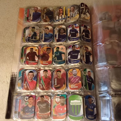 Football Metal Tags Set 250 Pieces Used in Album