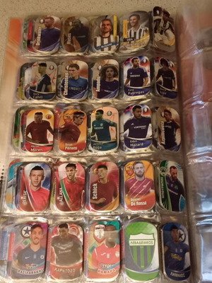 Football Metal Tags Set 250 Pieces Used in Album