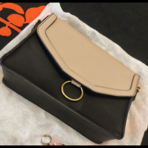 Handbag shoulder and wrist black and beige like new
