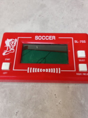Vintage videogame handheld electronic Sogger Game soccer used