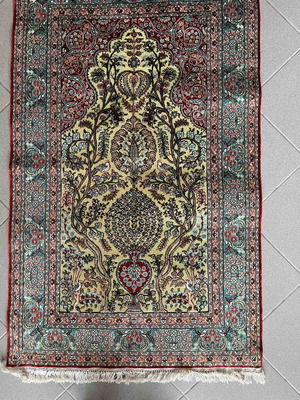 Hereke museum handmade pure silk double-knot rug new