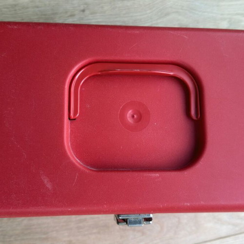 Curver Retro 1970s Red Sewing Organizer Case with Removable Tray