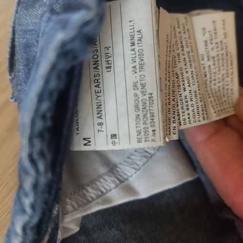 Benetton Boys' Denim Shorts Like New, Blue, Age 7-8