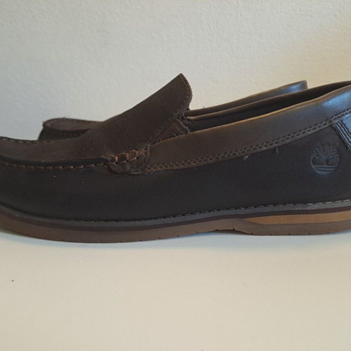 Timberland moccasins used, brown leather with OrthoLite insoles, size 42