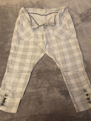 Pink Woman Salvari Style Pants like new, white and gray, size L