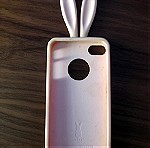  Θηκη ροζ lovely rabbit για iphone 4/4s