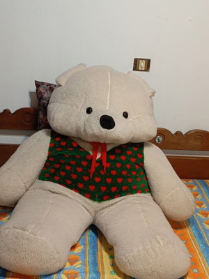 Stuffed teddy bear like new, height 1.25m